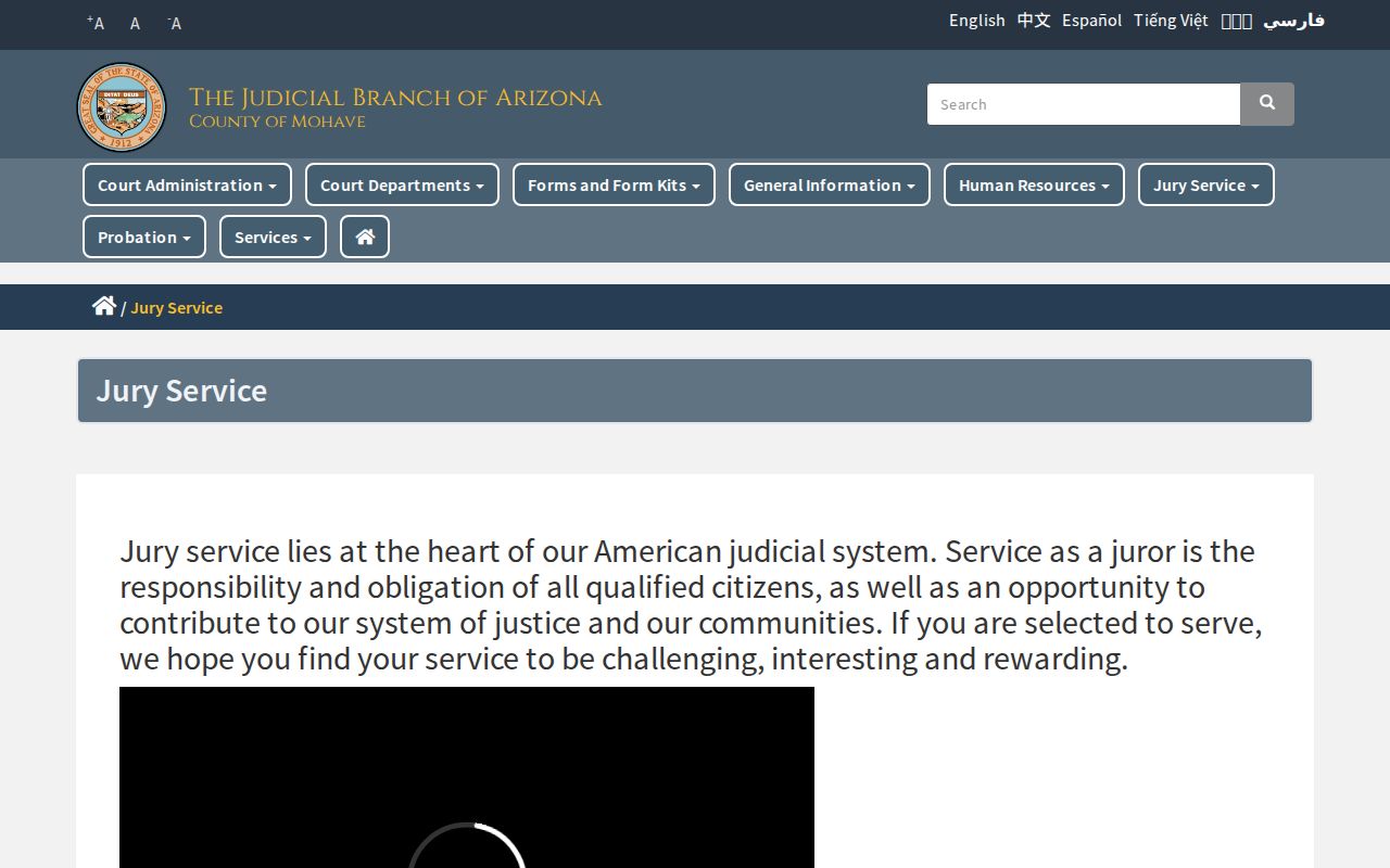 Mohave County court calendar jury schedule and status