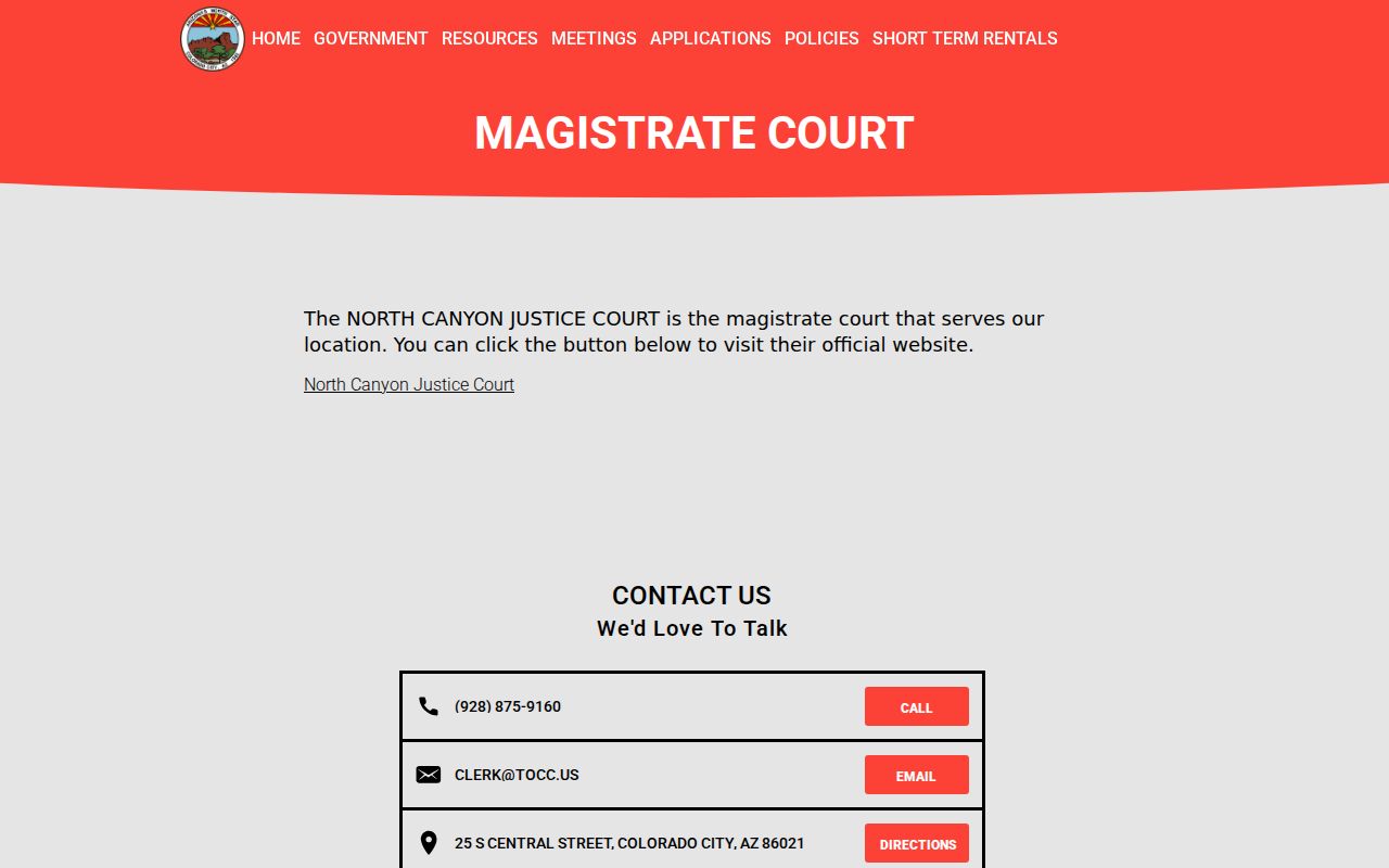 Colorado City court docket Magistrate Court source